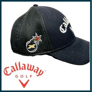 Callaway Black Fitted Mesh Golf Hat (s/m)